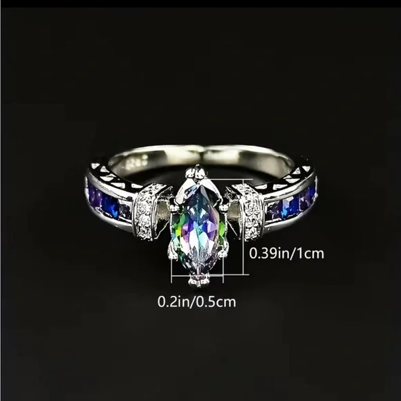 New Women’s 925 Silver Beautiful Amethyst Ring - Picture 2 of 4